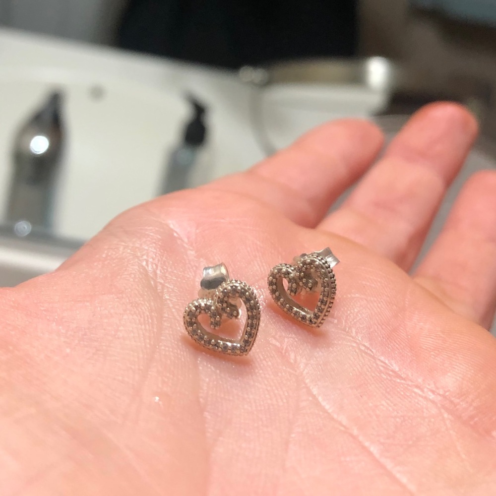 Pandora heart earrings